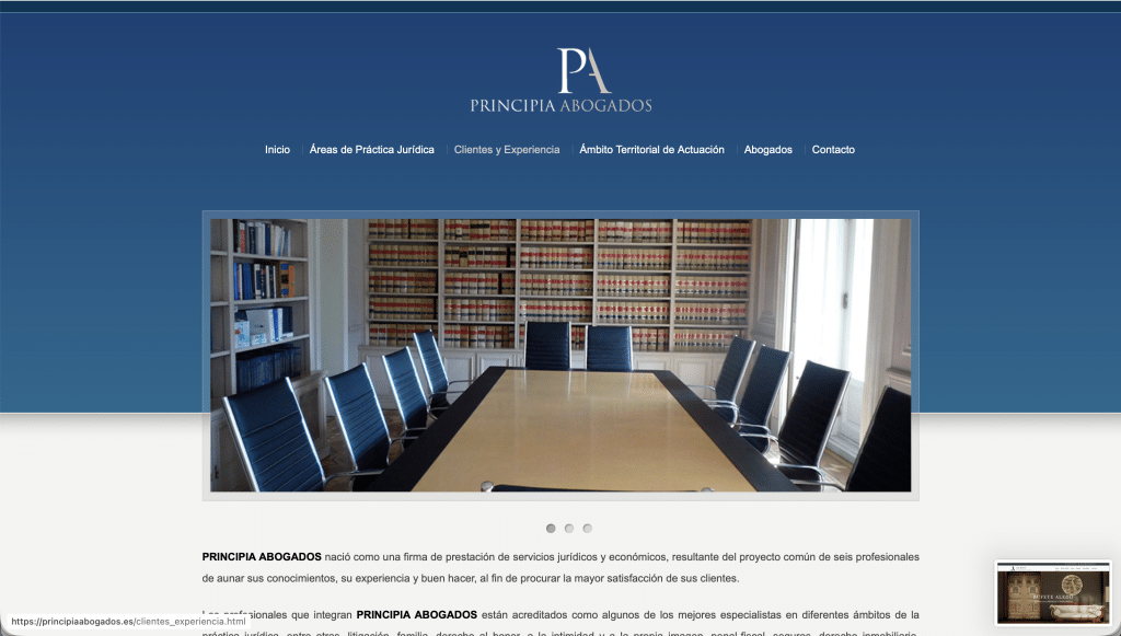 Diseño Web Principia Abogados