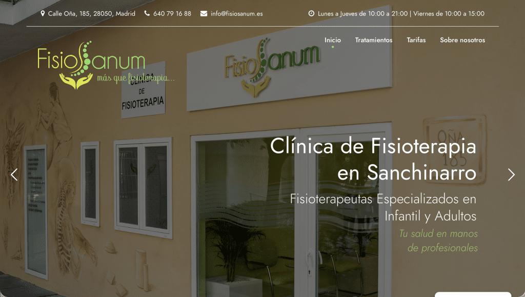 Diseño Web Fisioterapia